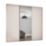 Spacepro Classic 3-Door Sliding Wardrobe Door Kit Cashmere Frame Cashmere / Mirror Panel 2216mm x 2260mm