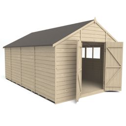 Forest  10' x 14' 6" (Nominal) Apex Overlap Timber Shed