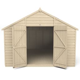 Forest  10' x 14' 6" (Nominal) Apex Overlap Timber Shed