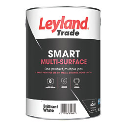 Leyland Trade Smart Eggshell Brilliant White Emulsion Multi-Surface Paint 5Ltr