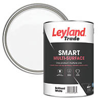Leyland Trade  Satin Brilliant White  Smart Multi-Surface Paint 5Ltr