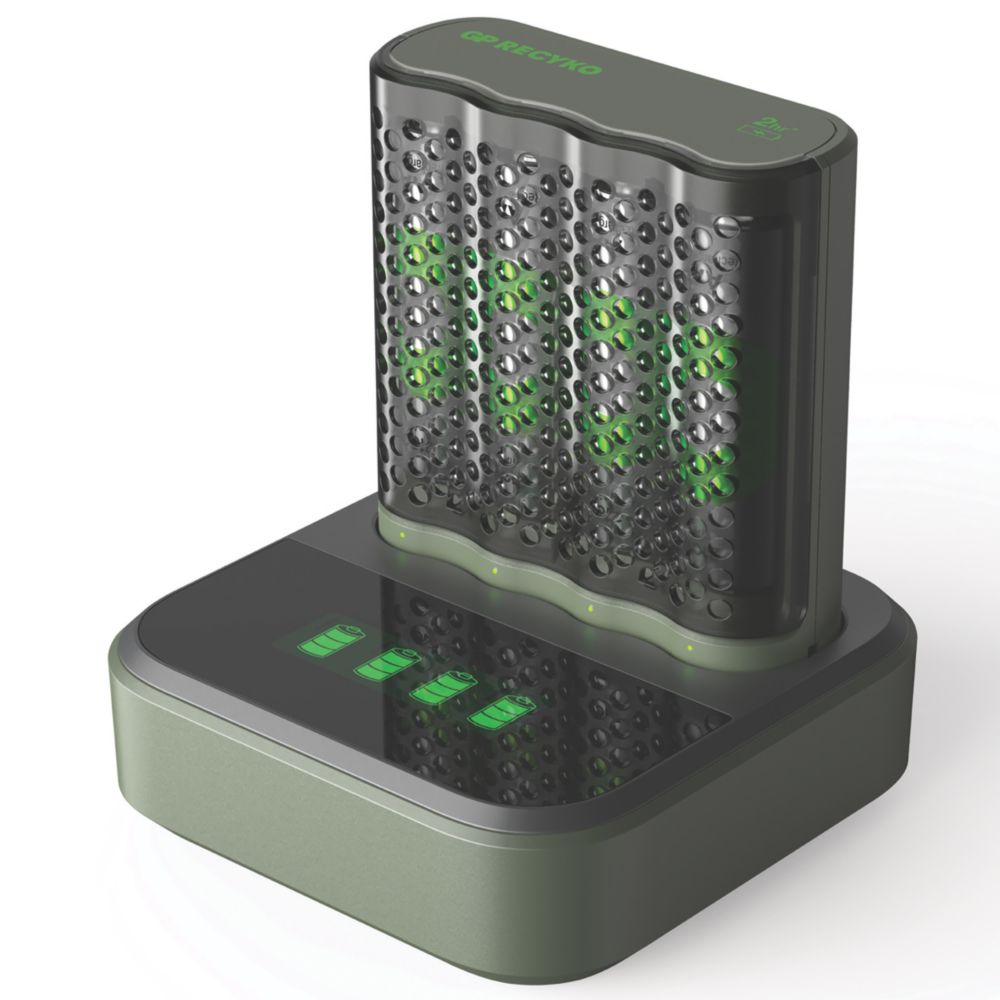 GP Batteries Recyko AA USB Fast Battery Charger & Dock with 4 x AA