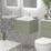 Newland  Single Drawer Wall-Mounted Vanity Unit with Basin Matt Sage Green 500mm x 450mm x 370mm