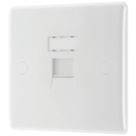 British General 800 Series 1-Gang RJ45 Ethernet Socket White with Colour-Matched Inserts