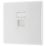 British General 800 Series 1-Gang RJ45 Ethernet Socket White with Colour-Matched Inserts