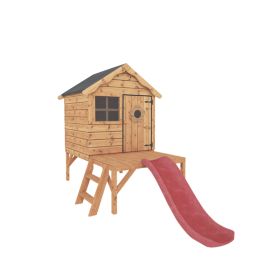 Mercia Snug  4' x 6' (Nominal) Timber Playhouse with Tower & Slide