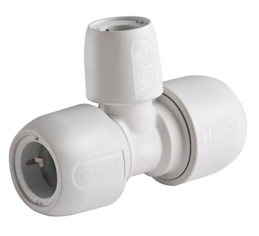 Hep2O  Plastic Push-Fit Reducing Tees 22mm x 22mm x 15mm 5 Pack