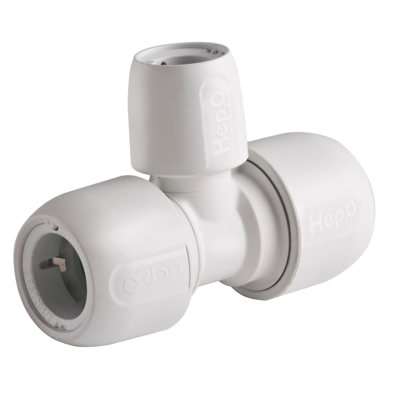 Hep2O Plastic Push-Fit Reducing Tees 22mm x 22mm x 15mm 5 Pack (8160F)