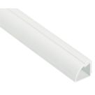 D-Line PVC White 1/4-Round Floor Trunking 22mm x 22mm x 2m