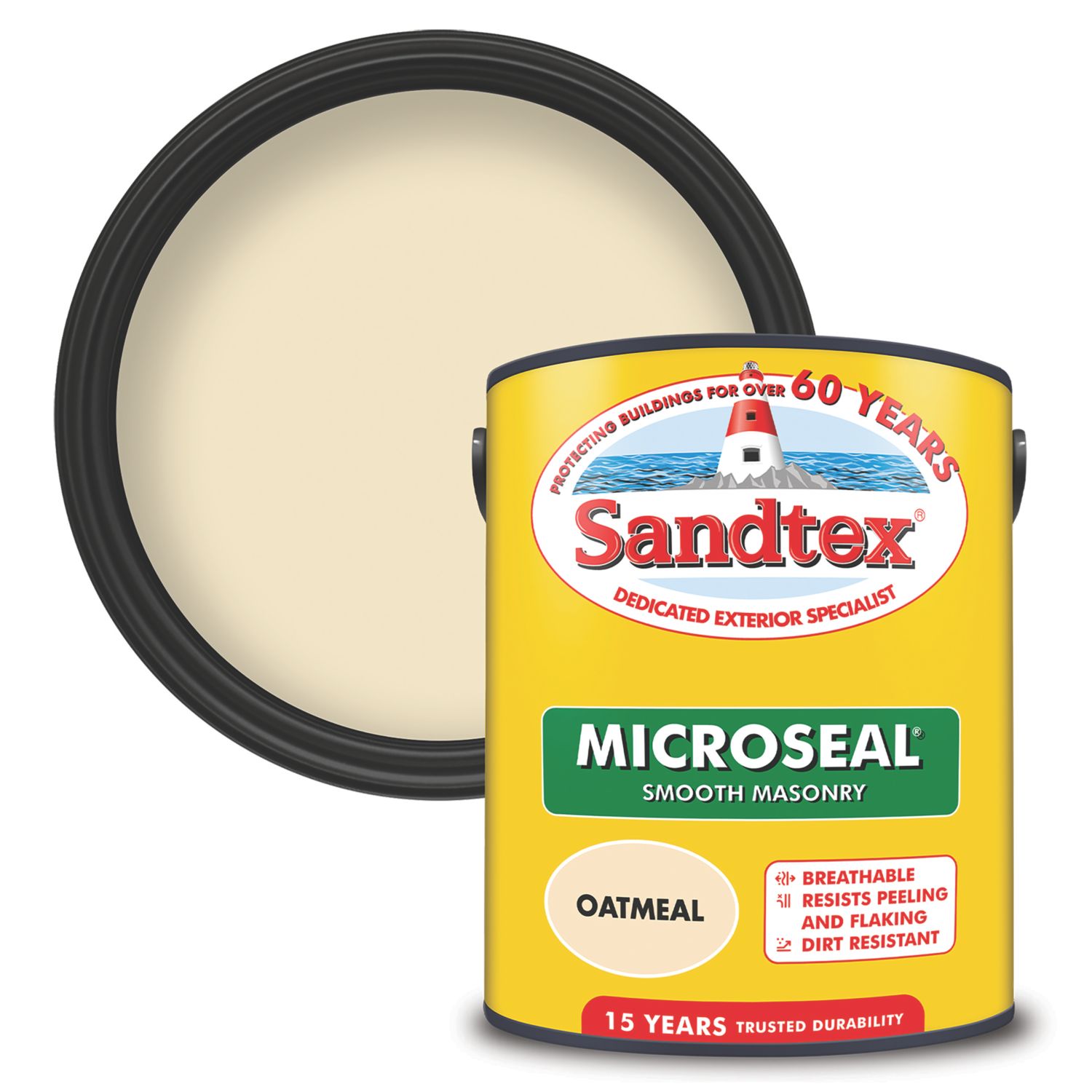 Sandtex 5Ltr Ultra Smooth Oatmeal Masonry Paint (816AK)