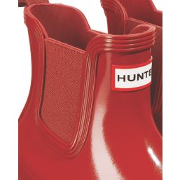 Hunter Original Chelsea Gloss Size 7 Womens Red Non Safety Wellies