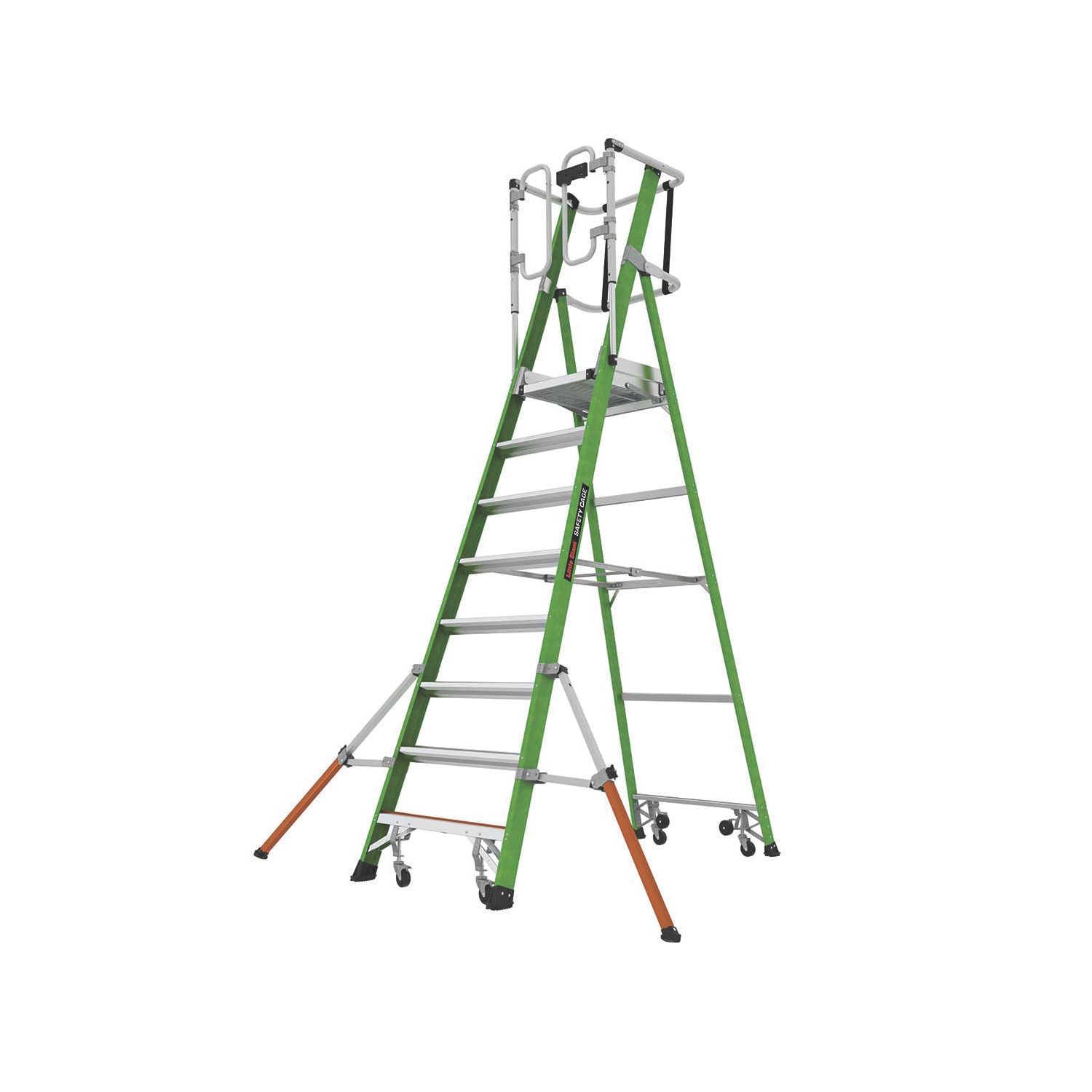 Little Giant Fibreglass 2.26m Green 8 Step Podium Steps (816FM)