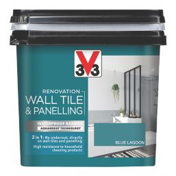 V33 750ml Lagoon Blue Satin Tile Paint