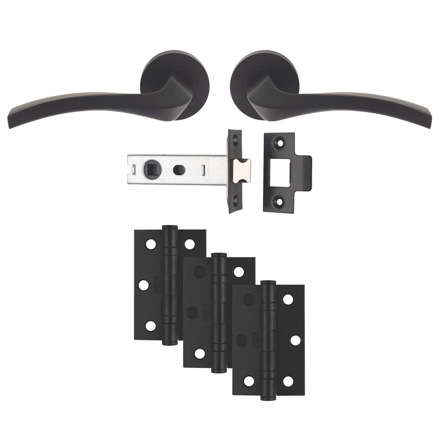 Carlisle Brass Sines Door Handle Pair Matt Black (816JA)