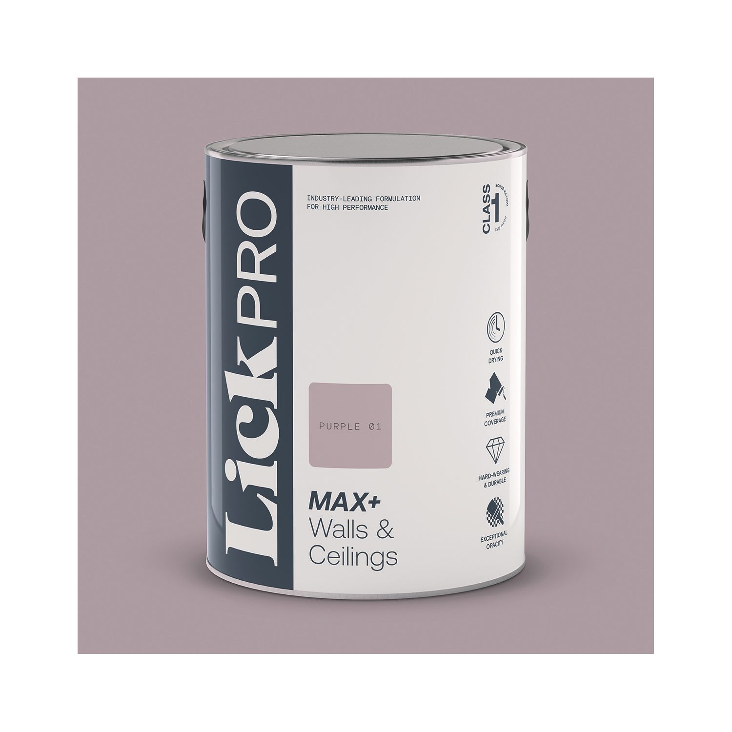 LickPro Max+ 5Ltr Purple 01 Matt Emulsion Paint (816JY)