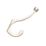 Decohooks Pill Top Hat Hook Satin Nickel 150mm