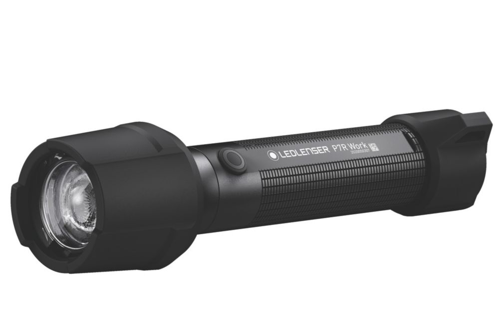 LEDlenser P7R Work Rechargeable LED Hand Torch Black 15 1200lm Screwfix