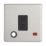 Contactum Lyric 13A Unswitched Fused Spur & Flex Outlet with Neon Brushed Steel with Black Inserts