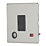 Contactum Lyric 13A Unswitched Fused Spur & Flex Outlet with Neon Brushed Steel with Black Inserts