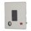 Contactum Lyric 13A Unswitched Fused Spur & Flex Outlet with Neon Brushed Steel with Black Inserts