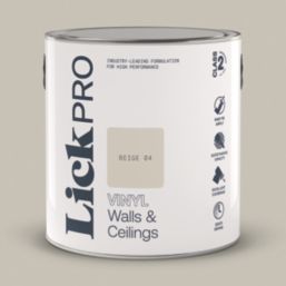 LickPro  2.5Ltr Beige 04 Vinyl Matt Emulsion  Paint
