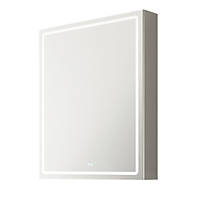 Light Tech Mirrors Adelaide 1-Door Mirror Cabinet With 1400lm LED Light Chrome Gloss 500 x 130 x 700mm
