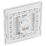 British General Evolve 1-Gang RJ45 Ethernet Socket Pearlescent White with White Inserts