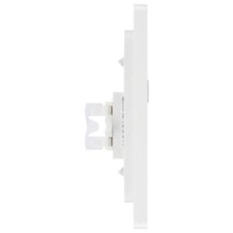 British General Evolve 1-Gang RJ45 Ethernet Socket Pearlescent White with White Inserts