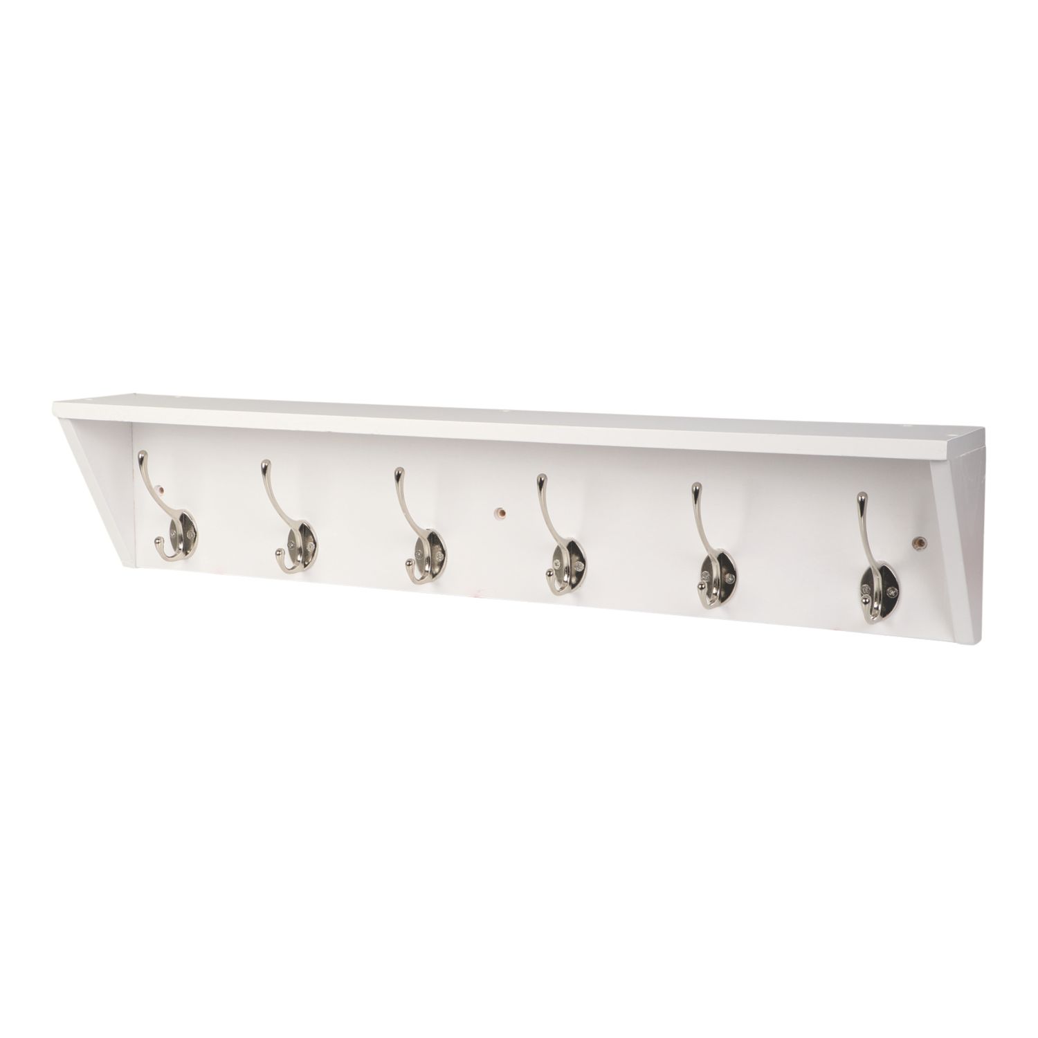 Essentials 6-Hook Rail White 700mm x 140mm (816YN)