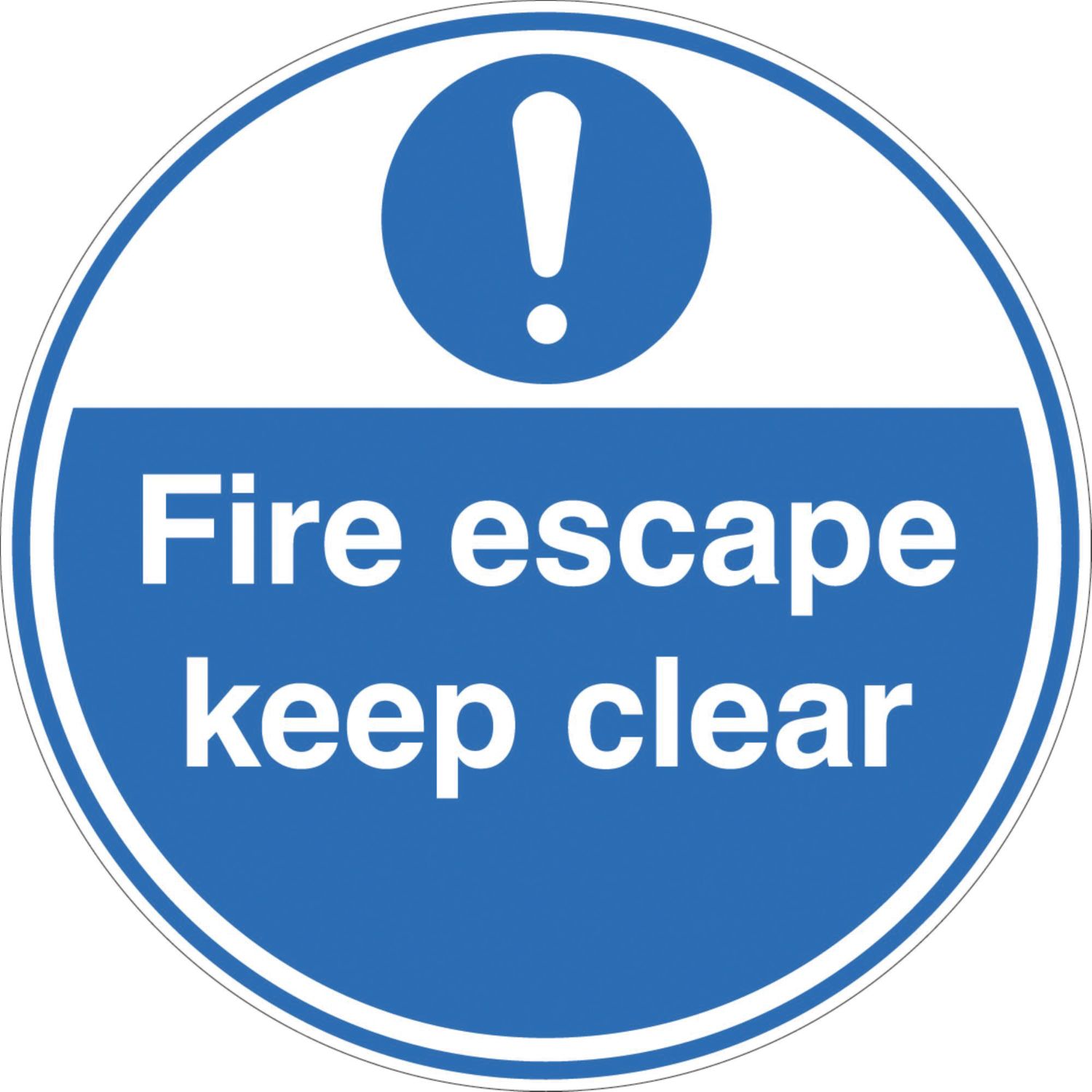 Essentials Fire Escape Keep Clear Floor Sign 450mm x 450mm (816YU)