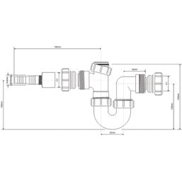 McAlpine Single Appliance Trap White 40mm