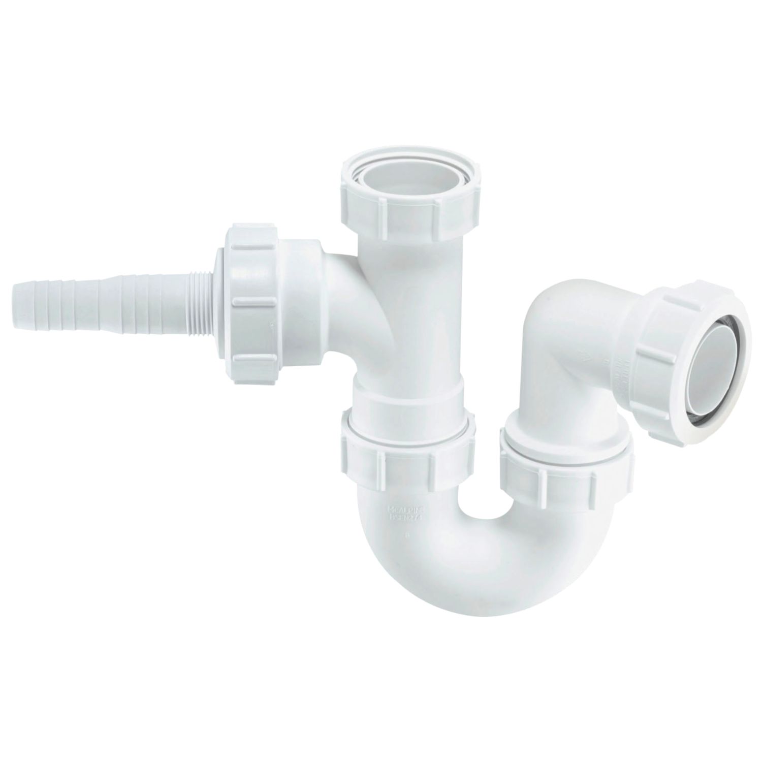 McAlpine Single Appliance Trap White 40mm (81714)
