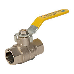Tesla  BSP Full Bore 1/2" Lever Ball Valve with Yellow Handle