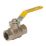 Tesla  BSP Full Bore 1/2" Lever Ball Valve with Yellow Handle