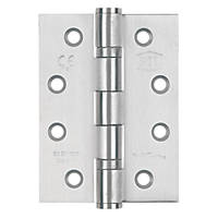 Smith & Locke Satin Stainless Steel Grade 11 Fire Rated Ball Bearing Hinge 102x76mm 3 Pack
