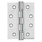Smith & Locke  Satin Stainless Steel Grade 11 Fire Rated Ball Bearing Hinges 102x76mm 3 Pack