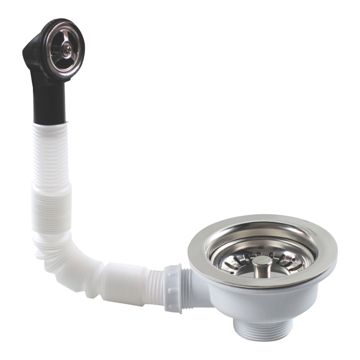 1 Bowl Kitchen Sink Waste Polished Stainless Steel 114mm (817AH)