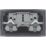 British General Nexus Metal 13A 2-Gang DP Switched Plug Sockets Matt Black  with Black Inserts 5 Pack