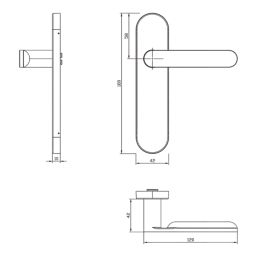 Cooke & Lewis Maugan Lever on Backplate Door Handles Pair Antique Brass
