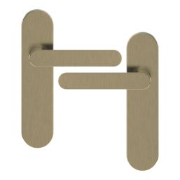 Cooke & Lewis Maugan Lever on Backplate Door Handles Pair Antique Brass