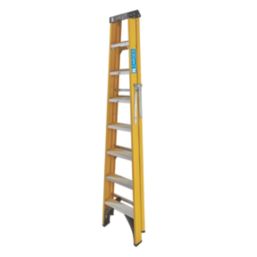 Zarges Fibreglass 2.15m 8 Step Swingback A Frame Step Ladder