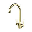 Clearwater Tutti Monobloc Mixer Tap Brushed Brass PVD