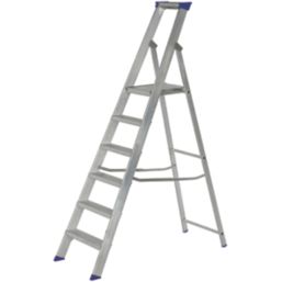 Werner Aluminium 1.9m 6 Step Platform Step Ladder Screwfix