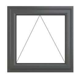 Crystal  Top Opening Clear Double-Glazed Casement Anthracite on White uPVC Window 820mm x 820mm