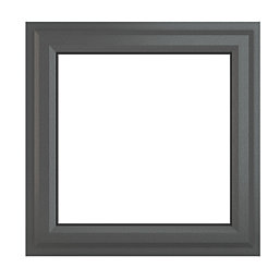 Crystal  Top Opening Clear Double-Glazed Casement Anthracite on White uPVC Window 820mm x 820mm