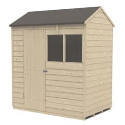 Forest  6' x 4' (Nominal) Reverse Apex Overlap Timber Shed with Assembly