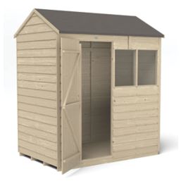 Forest  6' x 4' (Nominal) Reverse Apex Overlap Timber Shed with Assembly