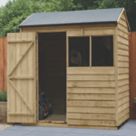 Forest  6' x 4' (Nominal) Reverse Apex Overlap Timber Shed with Assembly