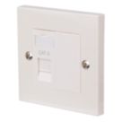 Labgear  1-Gang RJ45 Ethernet Socket White with Colour-Matched Inserts