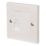 Labgear  1-Gang RJ45 Ethernet Socket White with Colour-Matched Inserts